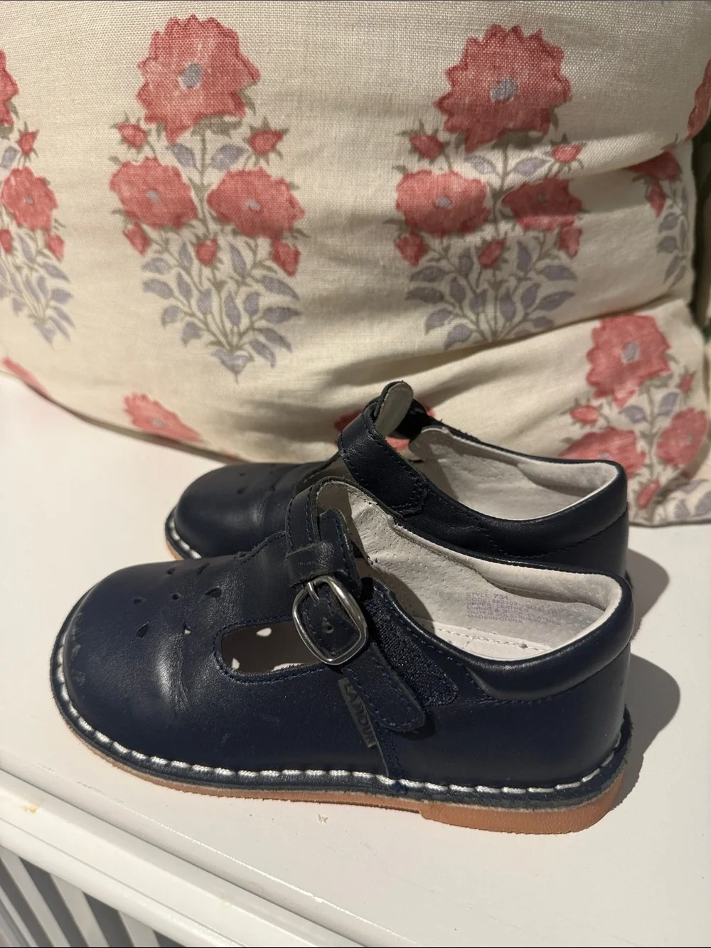 L’Amour Toddler Navy T-Strap Mary Jane